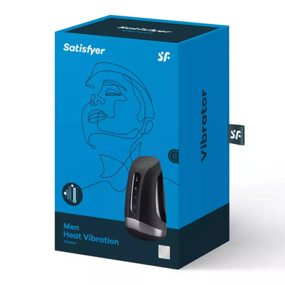 Satisfyer Men Heat Vibration intymus įrenginys su šildymo funkcija, juodas