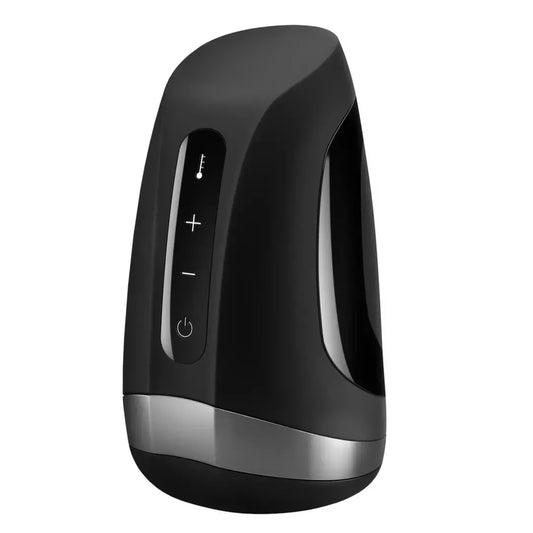 Satisfyer Men Heat Vibration intymus įrenginys su šildymo funkcija, juodas