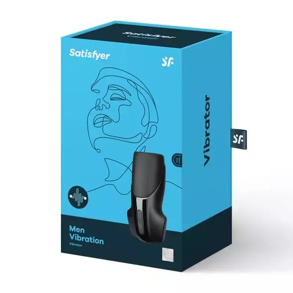 Satisfyer Men Vibration intymus prietaisas – 14 režimų, įkraunamas, juodas