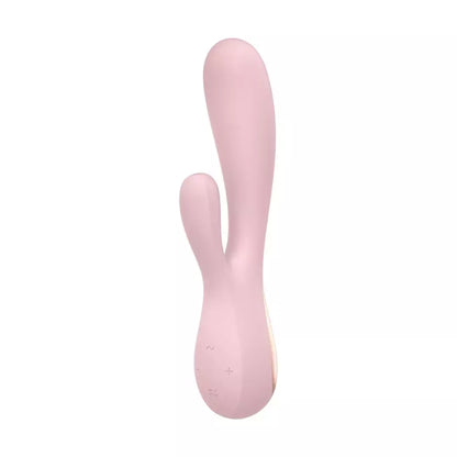 Satisfyer Mono Flex dviejų variklių silikoninis intymios higienos prietaisas, valdomas programėle, baltas
