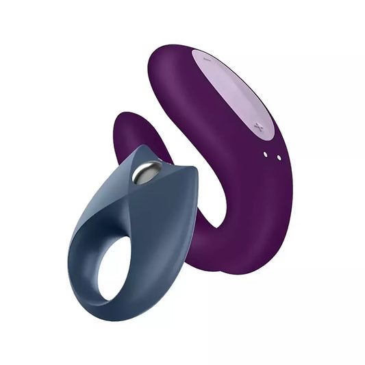 Satisfyer Partner Box 2 – „Royal One“ ir „Double Joy“, silikoninis, „Bluetooth“ rinkinys