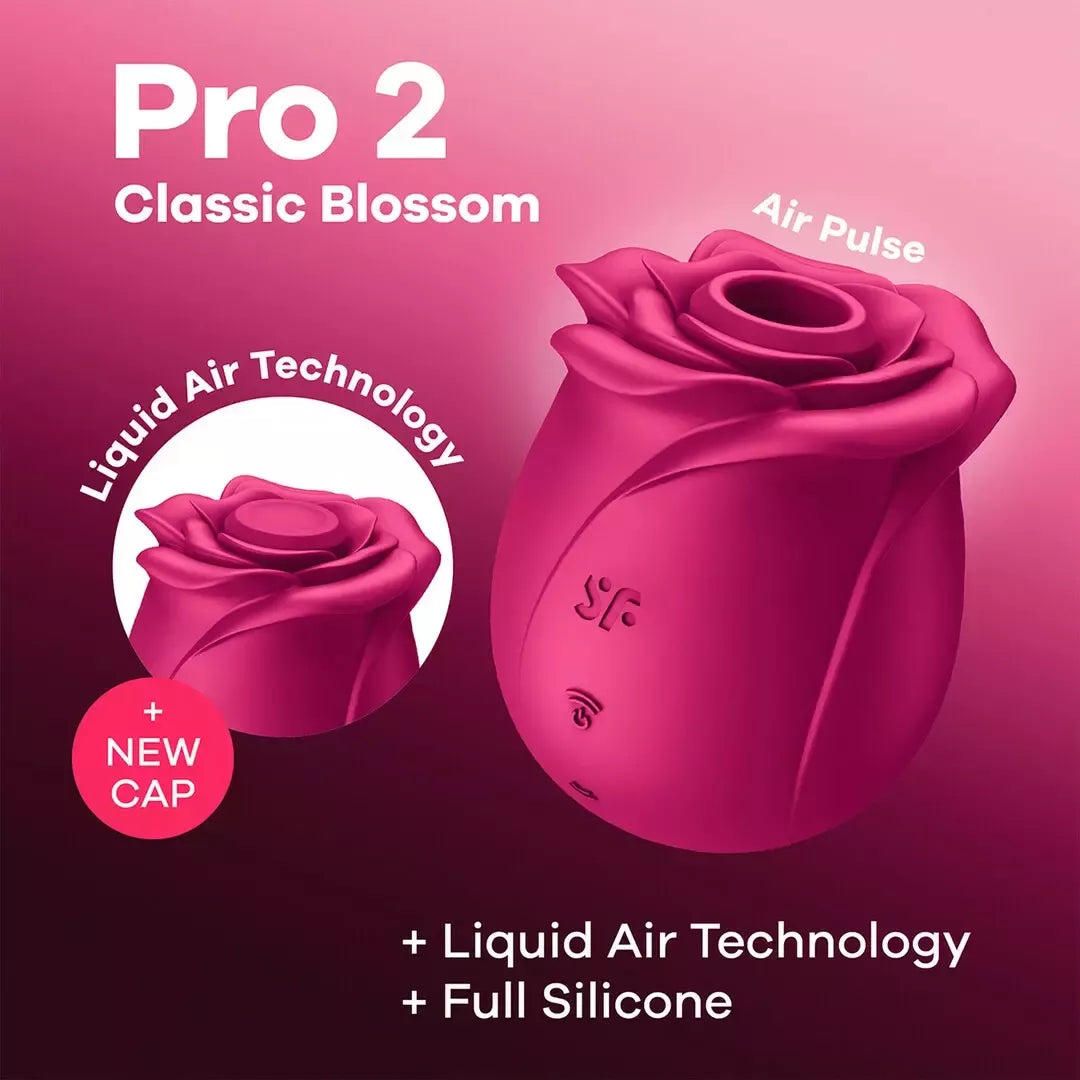Satisfyer Pro 2 Modern Blossom Rose slėgio bangų stimuliatorius