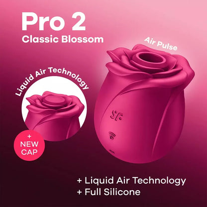Satisfyer Pro 2 Modern Blossom Rose slėgio bangų stimuliatorius