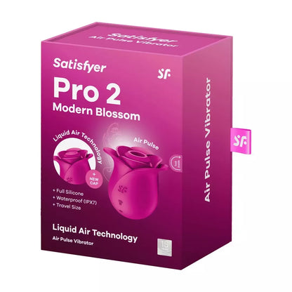 Satisfyer Pro 2 Modern Rose slėgio bangų stimuliatorius, rožinio aukso spalvos, 11 režimų