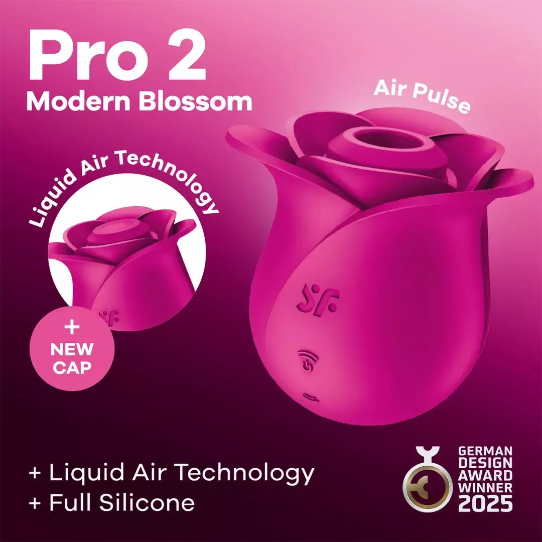 Satisfyer Pro 2 Modern Rose slėgio bangų stimuliatorius, rožinio aukso spalvos, 11 režimų