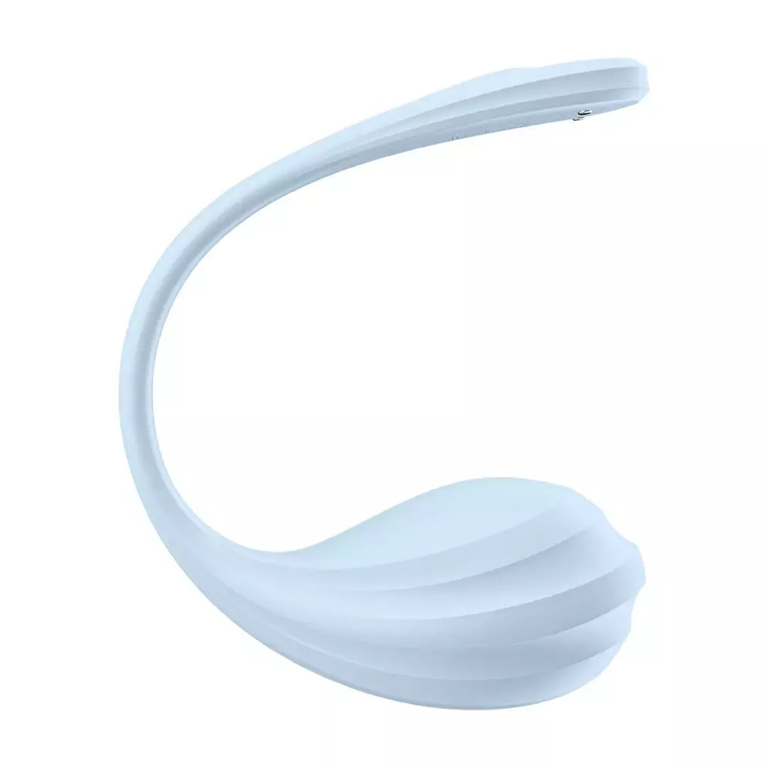Satisfyer Smooth Petal Connect App nešiojamas intymus prietaisas, šviesiai mėlynas