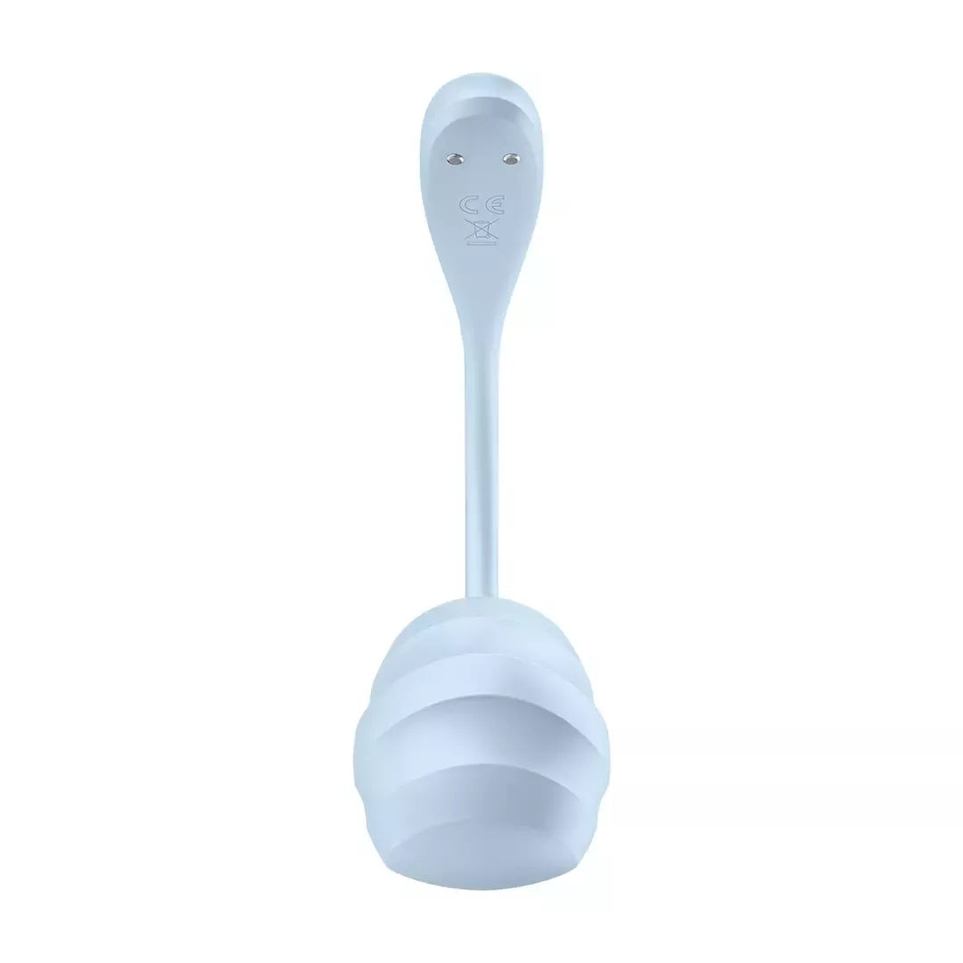 Satisfyer Smooth Petal Connect App nešiojamas intymus prietaisas, šviesiai mėlynas