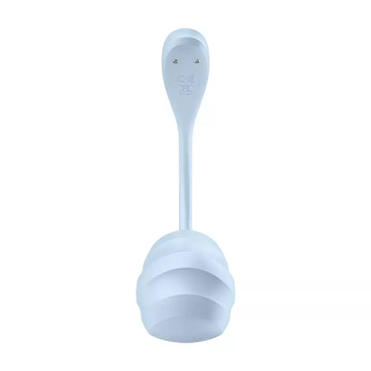 Satisfyer Smooth Petal Connect App nešiojamas intymus prietaisas, šviesiai mėlynas