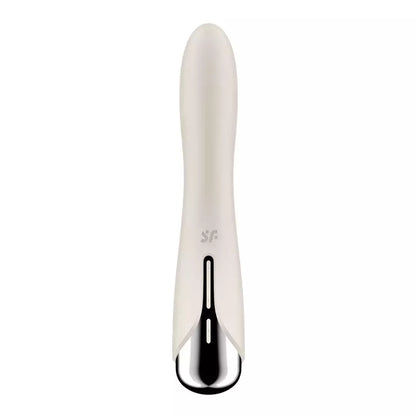 Satisfyer Spinning Vibe 1 intymus prietaisas su besisukančiu antgaliu, smėlio spalvos
