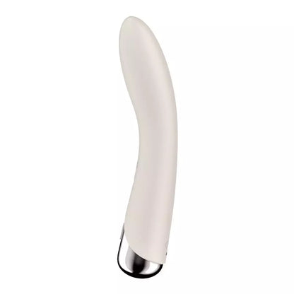 Satisfyer Spinning Vibe 1 intymus prietaisas su besisukančiu antgaliu, smėlio spalvos