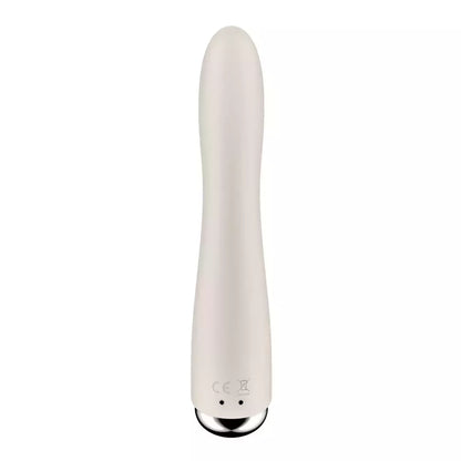 Satisfyer Spinning Vibe 1 intymus prietaisas su besisukančiu antgaliu, smėlio spalvos