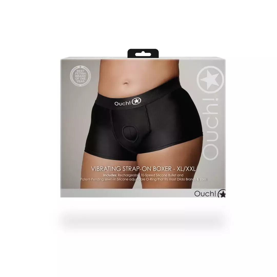 Satisfyer Strap-on Boxer XL/XXL Black – įkraunama vibracinė sistema
