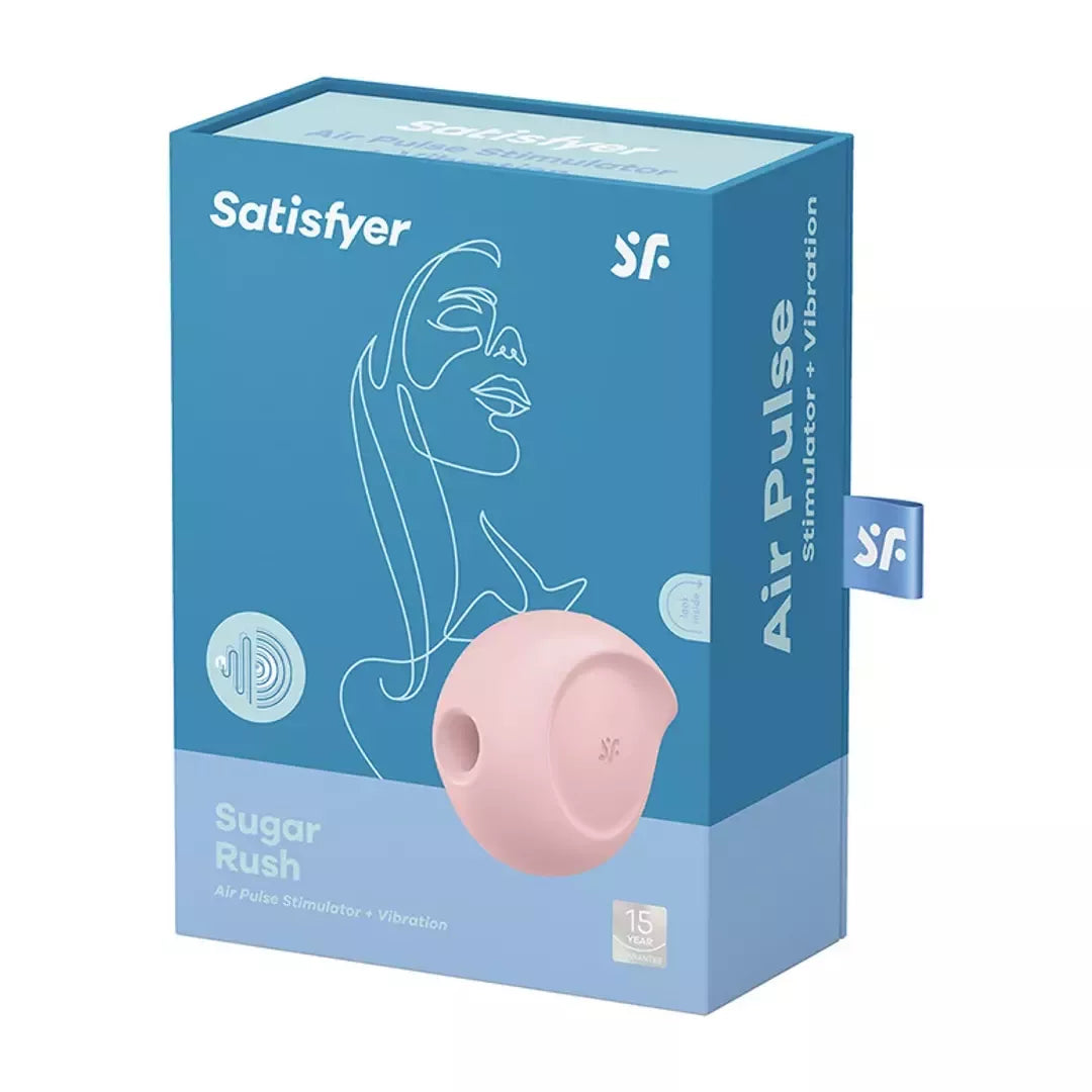 Satisfyer Sugar Rush oro pulso silikoninė intymi sistema, rožinė, įkraunama