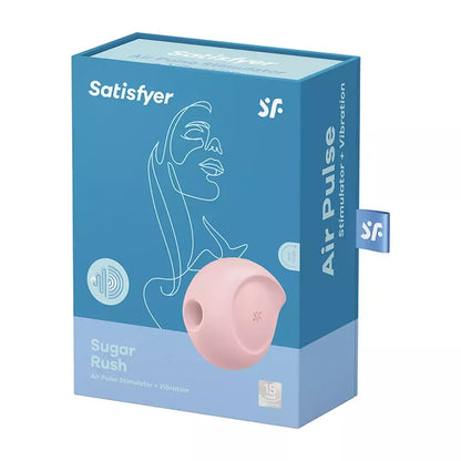 Satisfyer Sugar Rush oro pulso silikoninė intymi sistema, rožinė, įkraunama