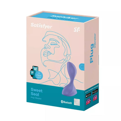 Satisfyer Sweet Seal vibruojantis analinis kamštis su programėlės valdymu, medicininis silikonas