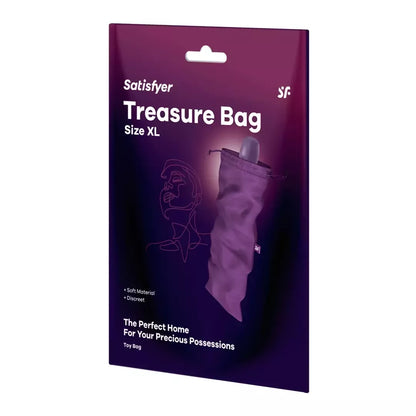 Satisfyer Treasure Bag XL Violet – didelis apsauginis krepšys