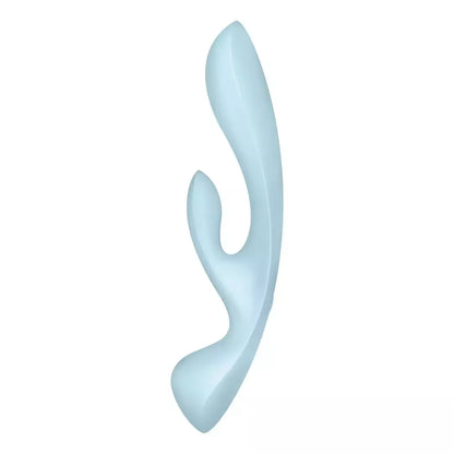 Satisfyer Triple Oh triušio tipo vibratorius ir masažuoklis, silikoninis, rožinis