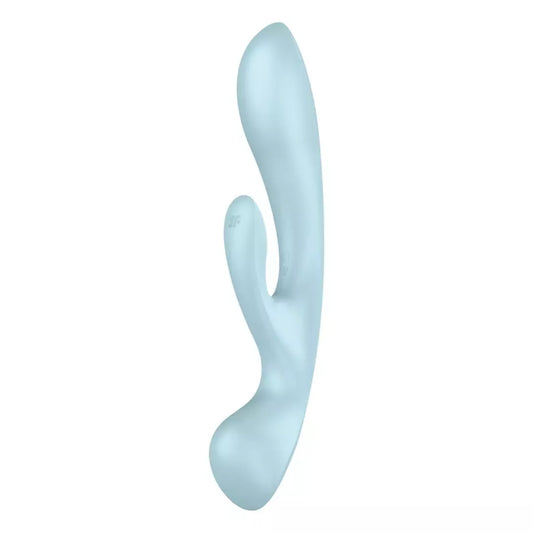 Satisfyer Triple Oh triušio tipo vibratorius ir masažuoklis, silikoninis, rožinis