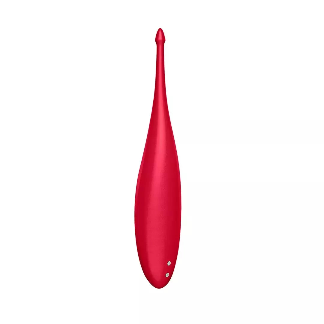 Satisfyer Twirling Fun Tip vibratorius – kompaktiškas, vandeniui atsparus, magentos spalvos