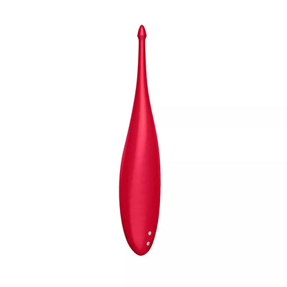 Satisfyer Twirling Fun Tip vibratorius – kompaktiškas, vandeniui atsparus, magentos spalvos