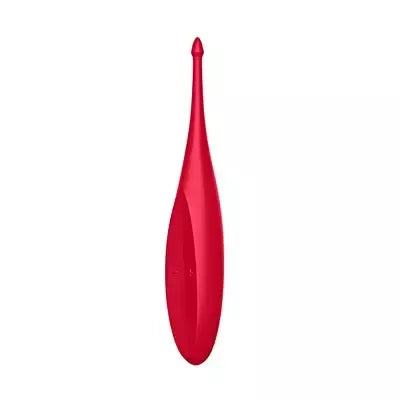 Satisfyer Twirling Fun Tip vibratorius – kompaktiškas, vandeniui atsparus, magentos spalvos