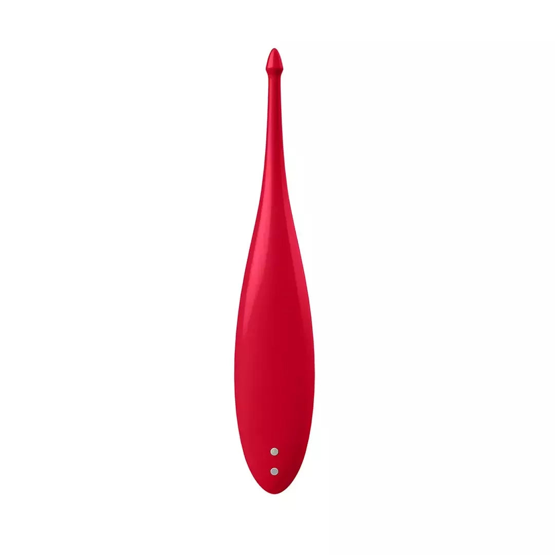 Satisfyer Twirling Fun Tip vibratorius – kompaktiškas, vandeniui atsparus, magentos spalvos