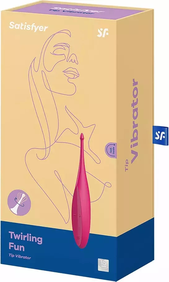 Satisfyer Twirling Fun Tip vibratorius – tikslinga stimuliacija, baltas