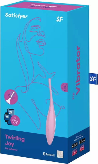 Satisfyer Twirling Joy precizinio antgalio vibratorius, rožinis, įkraunamas per USB