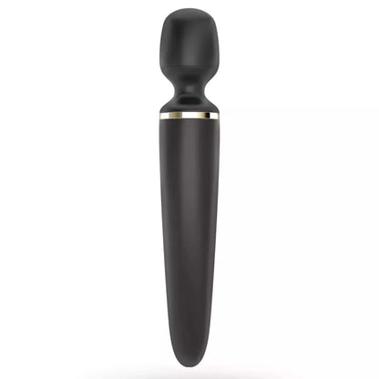 Satisfyer Wand-er Woman Black XXL masažuoklis – 50 režimų, atsparus vandeniui, silikoninis