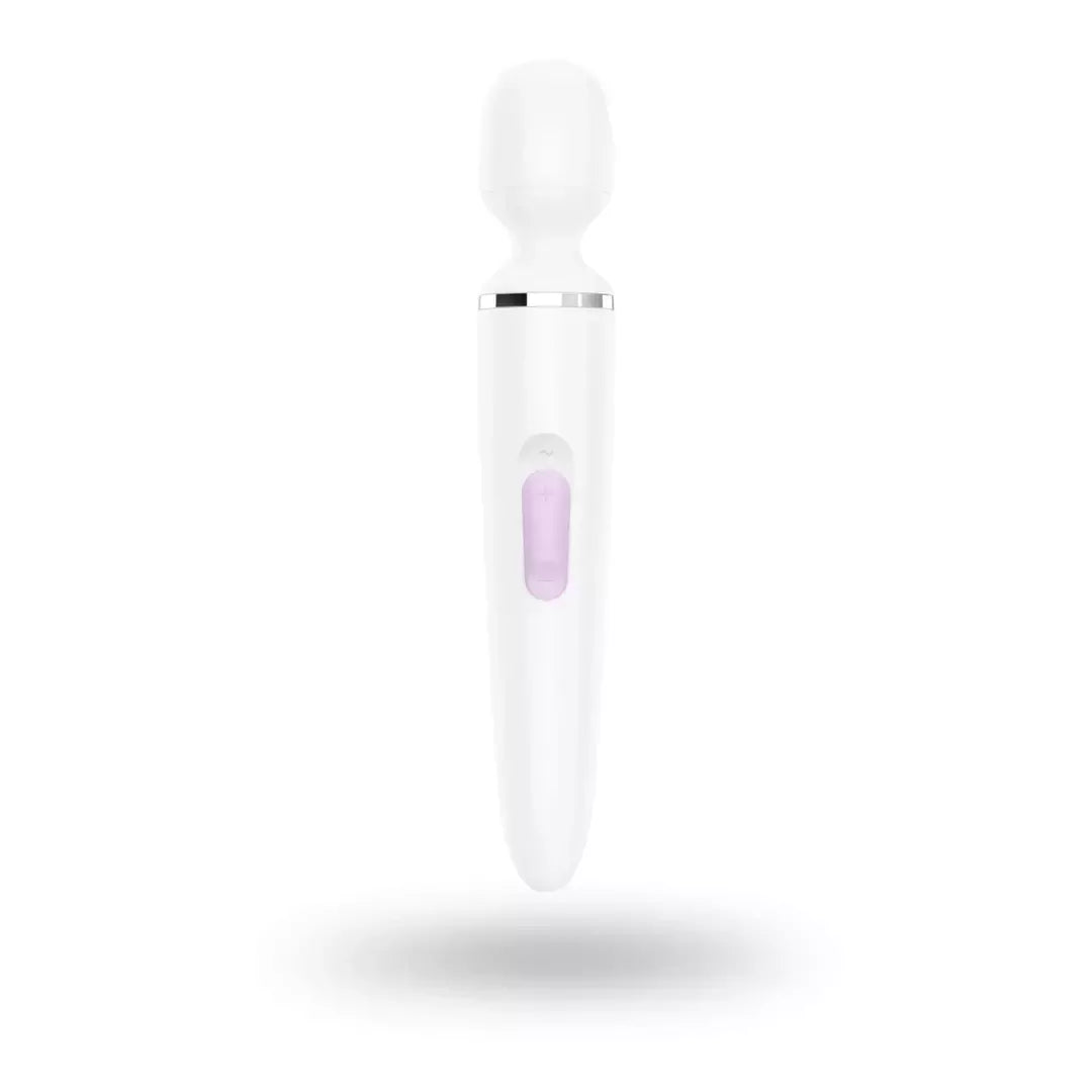 Satisfyer Wand-er Woman White XXL masažuoklis, 50 režimų, vandeniui atsparus