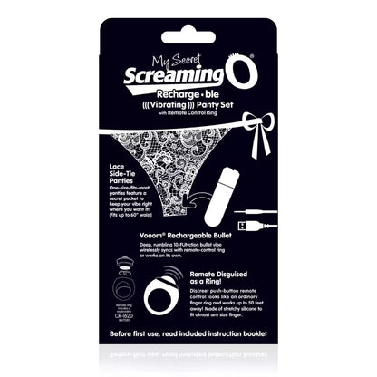 Screaming O Charged Remote-Control Intimate Panty Set Black įkraunamas