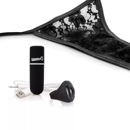 Screaming O Charged Remote-Control Intimate Panty Set Black įkraunamas