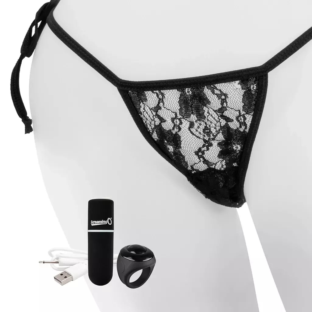 Screaming O Charged Remote-Control Intimate Panty Set Black įkraunamas