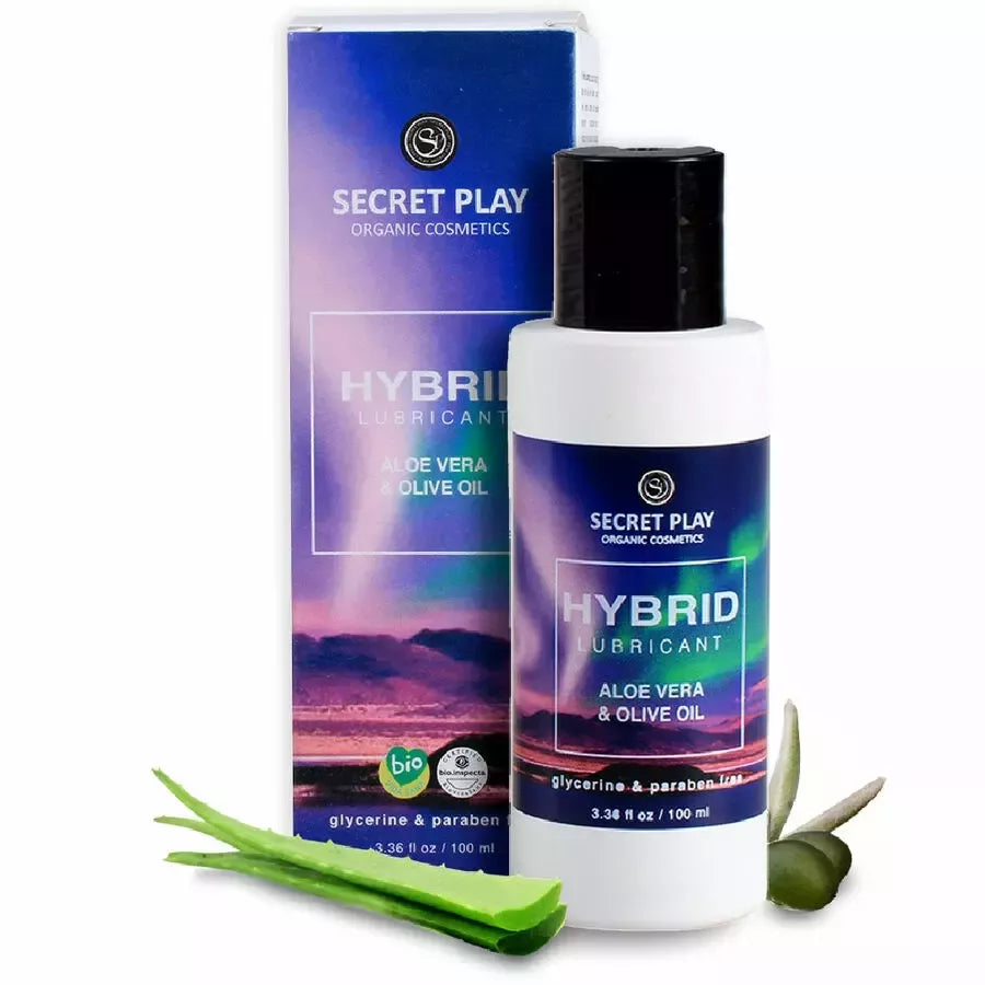 Secret Play hibridinis ekologiškas lubrikantas 100 ml – alavijas ir alyvuogių ekstraktas