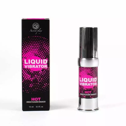 Secret Play Liquid Vibrator intymus gelis, braškių aromato, 15 ml, veganiškas, beoris