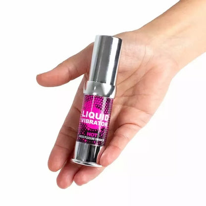 Secret Play Liquid Vibrator intymus gelis, braškių aromato, 15 ml, veganiškas, beoris