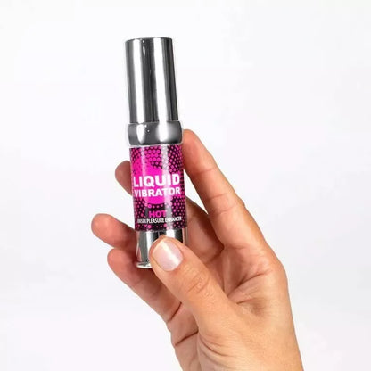 Secret Play Liquid Vibrator intymus gelis, braškių aromato, 15 ml, veganiškas, beoris
