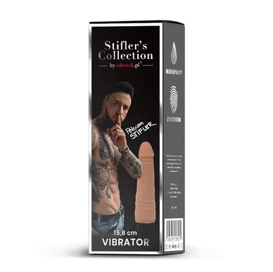 „Sekrecik“ Stifler's Collection intymusis prietaisas, 12 režimų, 15,8 cm, CyberSkin, smėlio spalvos