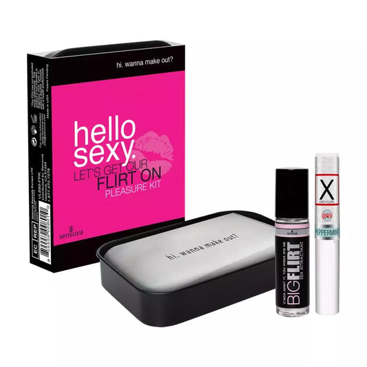 Sensuva Hello Sexy Peppermint Attraction Set su feromonais 3 dalių rinkinys