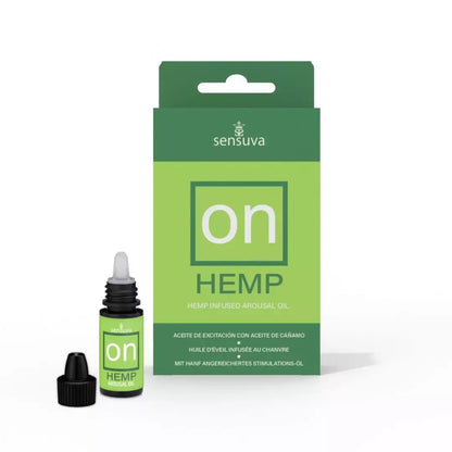 Sensuva ON Arousal Oil Hemp 5 ml – botaninė drėkinamoji formulė