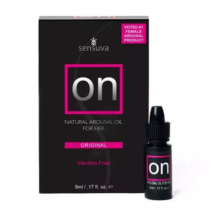 Sensuva ON Arousal Oil moterims 5 ml – natūrali botaninė formulė