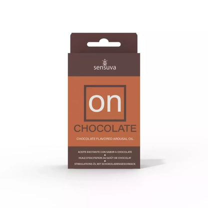 Sensuva ON Chocolate Arousal Oil 5 ml – šokolado skonio stimuliuojamasis aliejus