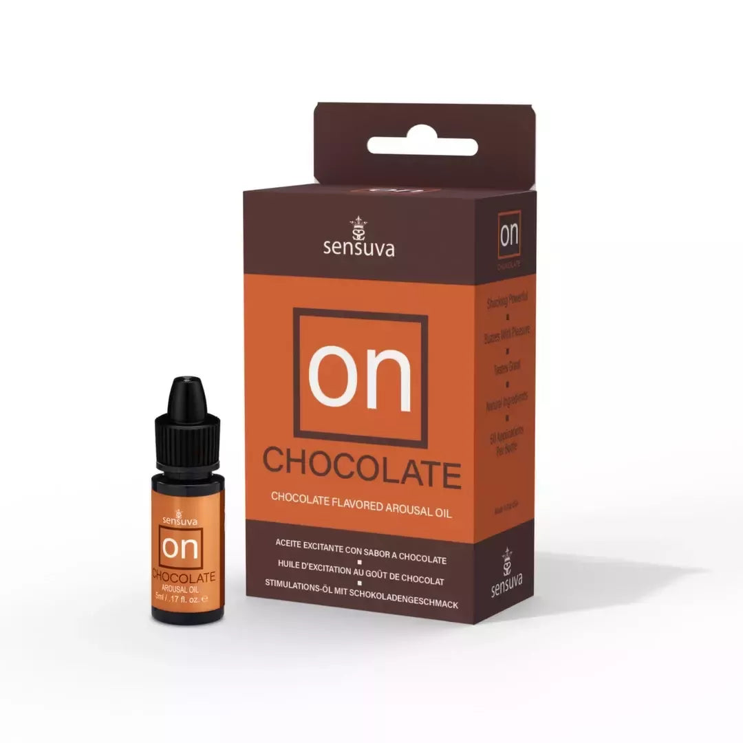 Sensuva ON Chocolate Arousal Oil 5 ml – šokolado skonio stimuliuojamasis aliejus