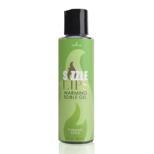 Sensuva Sizzle Lips valgomas šildomasis gelis Caramel Apple 125 ml