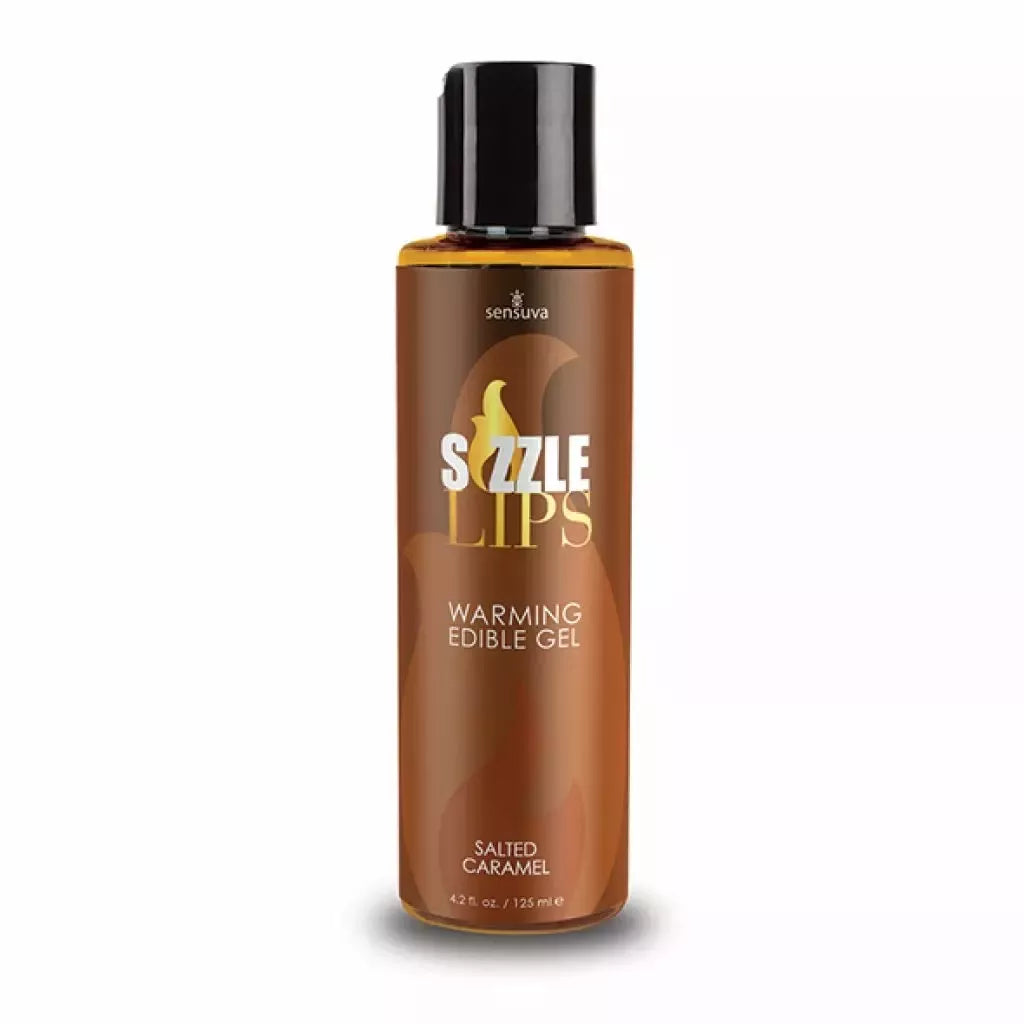 Sensuva Sizzle Lips valgomasis šildomasis gelis, sūri karamelė, 125 ml