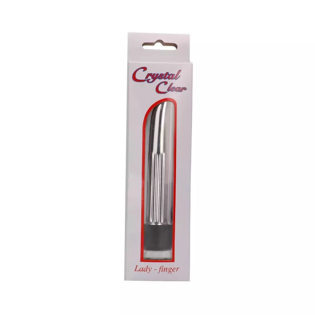 Seven Creations Lady Finger Crystal Clear mini vibratorius, 11 cm