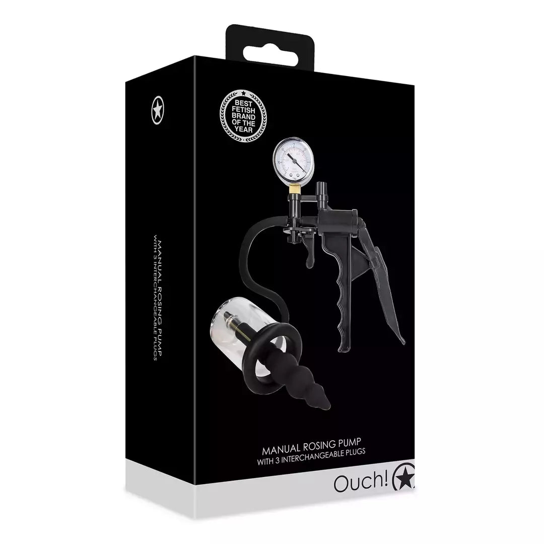 Shots Manual Rosing Pump Black – reguliuojamo vakuumo sistema su 3 antgaliais