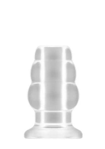 Shots No.49 tuščiaviduris analinis kamštis Small – silikoninis, 77 mm, juodas