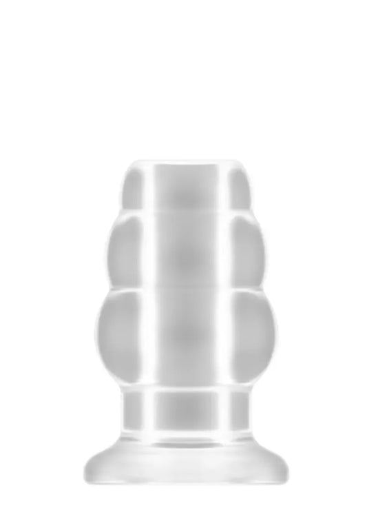 Shots No.49 tuščiaviduris analinis kamštis Small – silikoninis, 77 mm, juodas