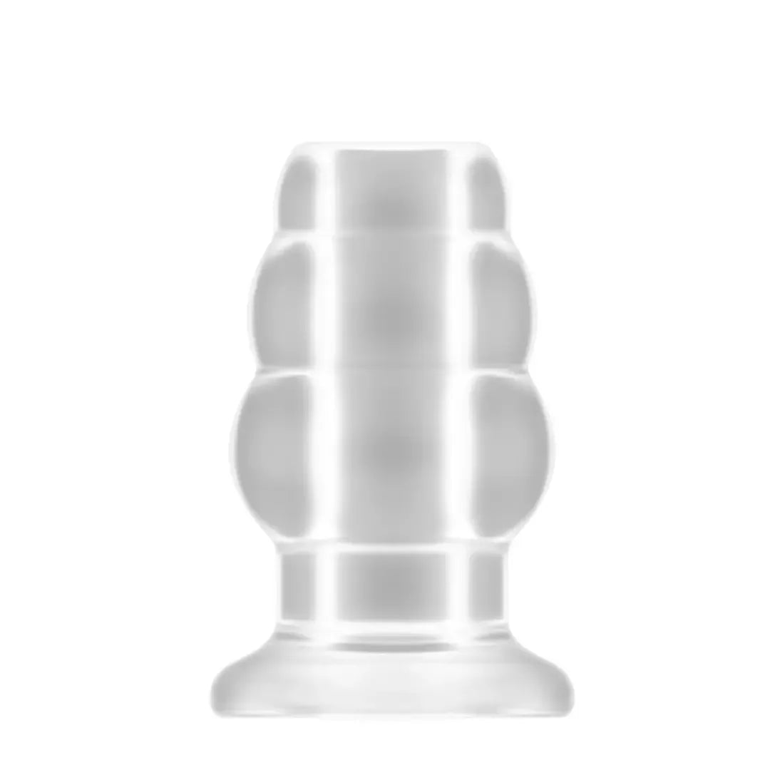 Shots No.50 Hollow Tunnel Anal Plug Medium 102mm juodas silikoninis analinis kaištis